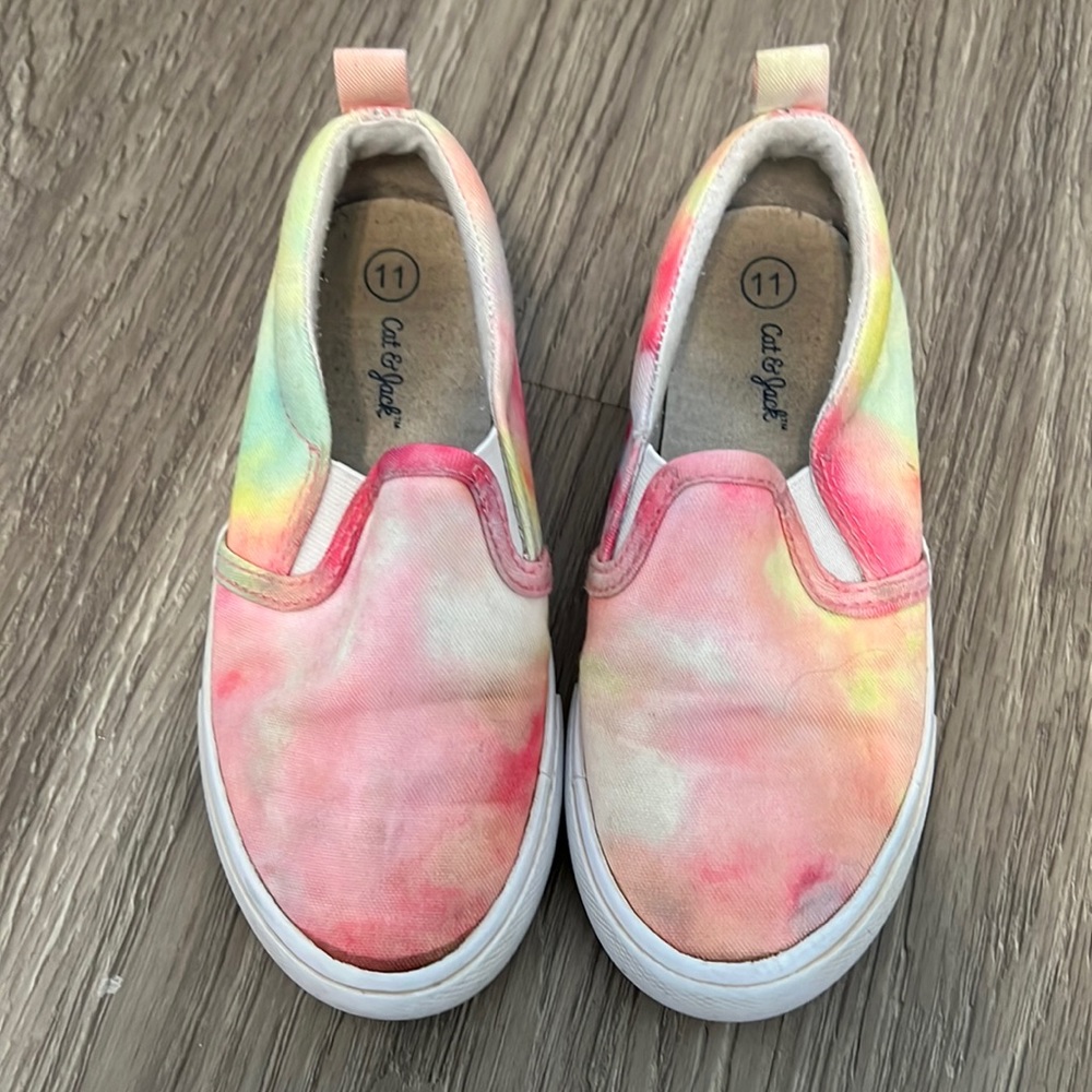 Cat and Jack tie dye slip on sneaker size 11
